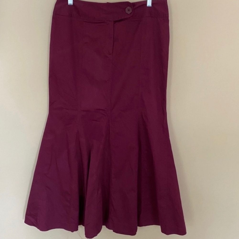 Spiegel • Fit & Flare•  Maroon •  Long  Skirt